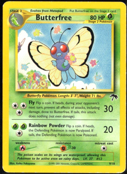 Pokemon TCG Butterfree 9/18 Southern Islands Promo Non-Holo 2001 WOTC MP - Image 1