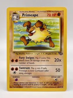Primeape Jungle Set 43/64 Uncommon Pokemon Non Holo Vintage 1999 WOTC LP - Image 1
