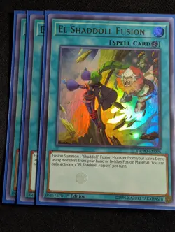 Yugioh - 3x El Shaddoll Fusion DUPO-EN096 1st Ultra Rare NM - Image 1