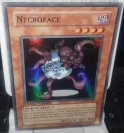 Yugioh! Necroface - CRMS-ENSE1 - Super Rare - Limited Edition Played Foil Effect - Image 1