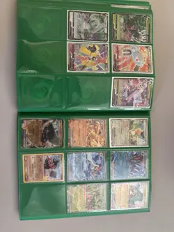 Gamegenic Green Binder with Pokemon TCG Mixed Card Lot Charizard Blastoise - Image 2
