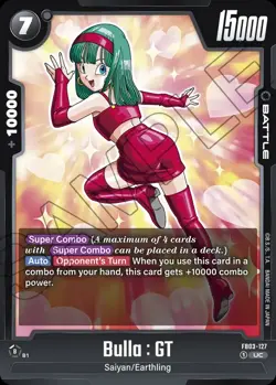 Bulla : GT FB03-127 English Raging Roar Dragonball Fusion World Card Game - Image 1