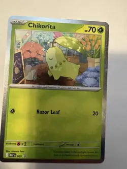 Chikorita 069 Cosmo Holo Swirl Promo - Perfect Order - Pokemon Card NM/M 🌀 - Image 2