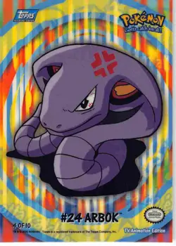 Arbok #24 - Topps Trading Cards Series 1 Pokemon MP - Image 1