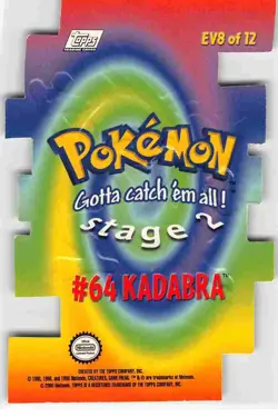 Kadabra #156 - Topps Trading Cards Series 2 Pokemon MP - Image 2