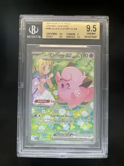 2025 Pokemon Journey Together Lillie's Clefairy ex SIR 184/159 BGS 9.5 - Image 1