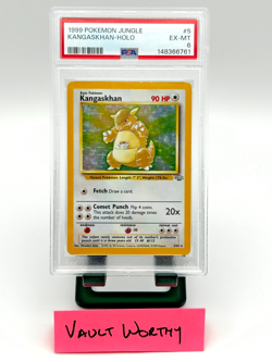 🦘 1999 Pokemon Jungle - #5 Kangaskhan Holo Rare Card - PSA 6 EXCELLENT-MINT 🦘 - Image 1