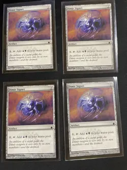 MtG X4 Dimir Signet Ravnica: City Of Guilds Magic the Gathering (Blue Back Mana) - Image 1