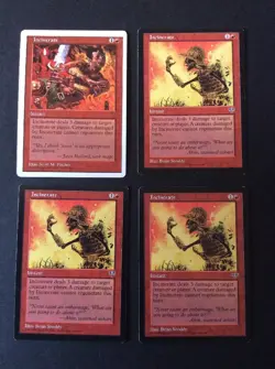 X4, Incinerate, Mtg, Magic The Gathering, Mirage And Fifth Edition - Image 1