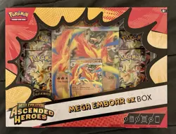 Pokemon Ascended Heroes Mega Emboar EX Box Sealed New - Image 1