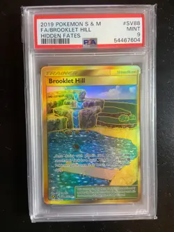 BROOKLET HILL 2019 Pokemon Sun & Moon SV88 Hidden Fates FA PSA 9 MINT V - Image 1