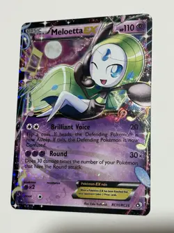 Pokemon Meloetta EX Ultra Rare RC11/RC25 Legendary Treasures Holo English - Image 1
