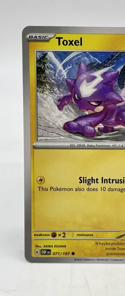 Toxel 071/197 Common S&V: Obsidian Non-Holo Pokemon TCG Mint Unplayed - Image 2
