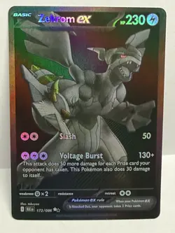 --Pokemon 2025 Black Bolt Zekrom ex 172/086 Black White Rare Near Mint-- - Image 5