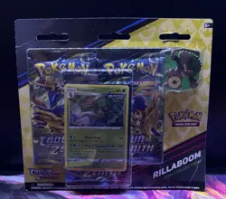 Lot Of 2 Pokemon Crown Zenith Cinderace/ Rillaboom Pin Collection 3 Pack Blister - Image 3