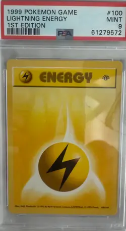 1999 Pokemon Game Lightning Energy 1st Edition Mint 9 - Image 1