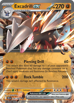 Excadrill ex 046/086 Double Rare Black Bolt Pokemon NM Inc. - Image 1