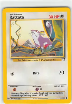 Rattata 89/110 Common Legendary Collection Pokemon NM Arita - Image 1