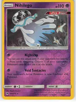 Nihilego 106/214 Holo Rare Lost Thunder Pokemon LP - Image 1