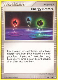 Energy Restore 106/130 Uncommon Diamond & Pearl Pokemon LP - Image 1