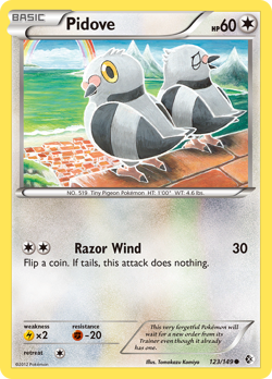 Pidove 123/149 Common Boundaries Crossed Pokemon MP - Image 1