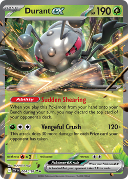 Durant ex 004/191 Double Rare Surging Sparks Pokemon NM Tsuji - Image 1