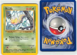 Weedle 100/130 Common Base Set 2 Pokemon NM Arita - Image 3