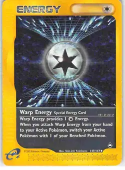Warp Energy 147/147 Uncommon Aquapolis Pokemon MP - Image 1