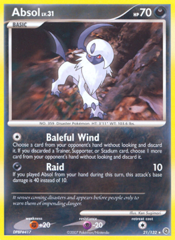 Absol 21/132 Rare Secret Wonders Pokemon LP - Image 1