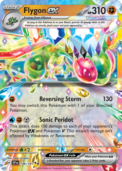 Flygon ex 106/191 Double Rare Surging Sparks Pokemon NM Graphics - Image 1