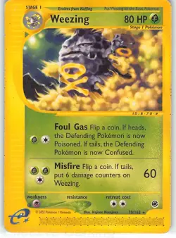 Weezing 70/165 Rare Expedition Base Set Pokemon LP Kusajima - Image 1