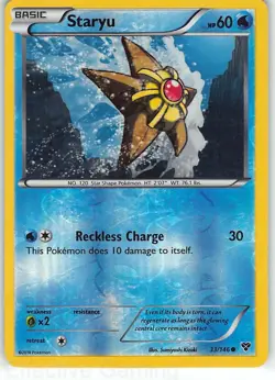 Staryu 33/146 Common XY Pokemon Reverse Holo LP Kizuki - Image 1