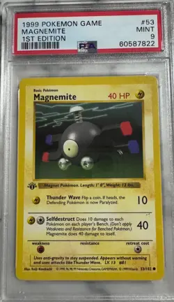 1999 Pokemon Game Magnemite 1st Edition - Image 1