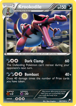 Krookodile 66/108 non-holo Rare Dark Explorers Pokemon MP - Image 1