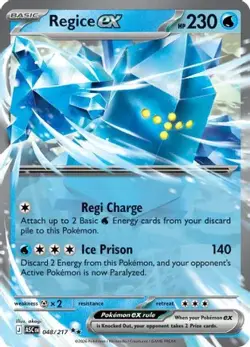 Regice ex 048/217 Double Rare ME: Ascended Heroes Pokemon NM - Image 1