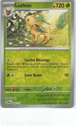 Leafeon 005/131 Rare Prismatic Evolutions Pokemon Reverse Holo NM Kuroimori - Image 1