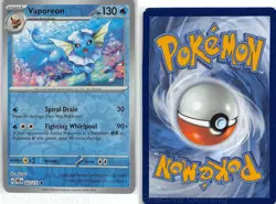 Vaporeon 022/131 Rare Prismatic Evolutions Pokemon Reverse Holo NM kirisAki - Image 3