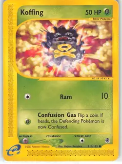 Koffing 114/165 Common Expedition Base Set Pokemon MP Kusajima - Image 1