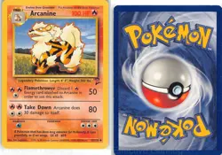 Arcanine 33/130 Uncommon Base Set 2 Pokemon LP Sugimori - Image 3