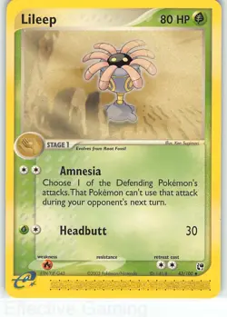 Lileep 43/100 Uncommon Sandstorm Pokemon LP Sugimori - Image 1