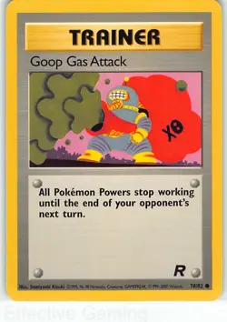 Goop Gas Attack 78/82 Common Team Rocket Pokemon Unlimited NM Kizuki - Image 1