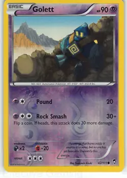 Golett 42/111 Common Furious Fists Pokemon Reverse Holo LP Kizuki - Image 1