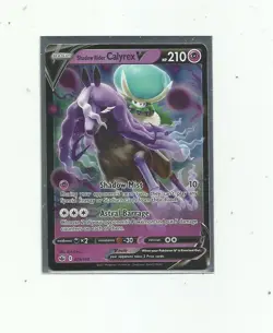Pokemon . Shadow Rider Calyrex V . 074/198 . Chilling Reign .Holo . - Image 1