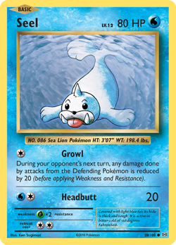 Seel 28/108 Reverse Holo Common Evolutions Pokemon NM - Image 1