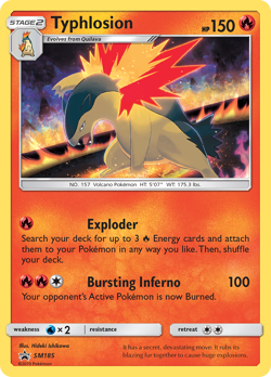 Typhlosion SM185 Promo SM Black Star Promos Pokemon NM - Image 1
