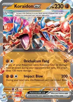 Koraidon ex 121/217 Double Rare ME: Ascended Heroes Pokemon NM - Image 1