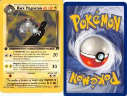 Dark Magneton 28/82 Rare Team Rocket Pokemon 1st Edition MP+ Tanaka - Image 3