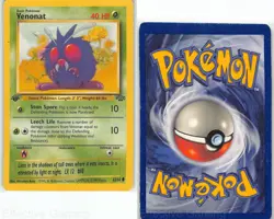 Venonat 63/64 Common Jungle Pokemon 1st Edition HP Arita - Image 3