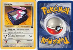 Porygon 48/82 Uncommon Team Rocket Pokemon MP Kinebuchi - Image 3