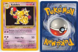Kadabra 32/102 Uncommon Base Set Unlimited Pokemon MP Sugimori - Image 3